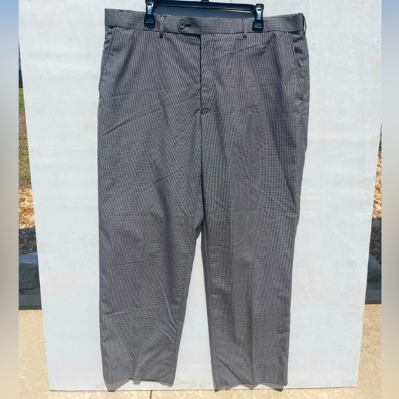 ENRO Black Gray Small Checkered Dress Pants - SZ 42. - Picture 1 of 10